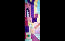 01-Crépuscule d’une ville rêvée 1, panneau 1.01, 130 cm x 40 cm rétroéclairé