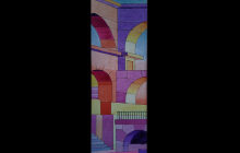 02-Crépuscule d’une ville rêvée 1, panneau 1.02, 130 cm x 40 cm rétroéclairé