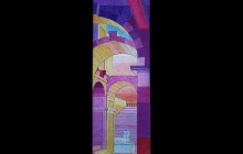 05-Crépuscule d’une ville rêvée 1, panneau 1.01, 130 cm x 40 cm rétroéclairé