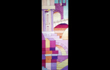 10-Crépuscule d’une ville rêvée 1, panneau 1.10, 130 cm x 40 cm rétroéclairé