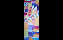 07-Crépuscule d’une ville rêvée 1, panneau 1.07 130 cm x 40 cm rétroéclairé